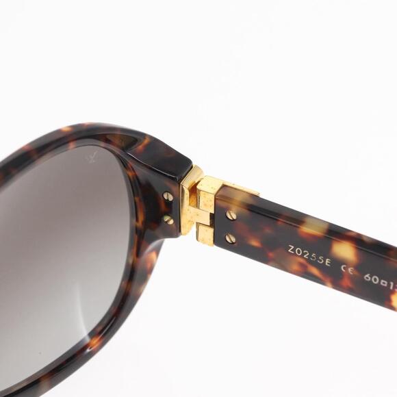 LOUIS VUITTON Supson Oversized Sunglasses plastic Brown LV Auth BA9323
